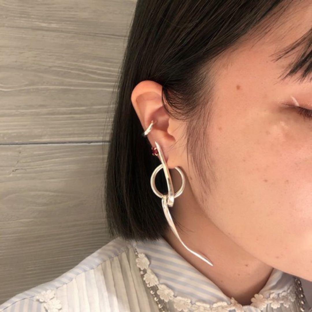 e.m. シルバー ボリューム　ピアス片耳用