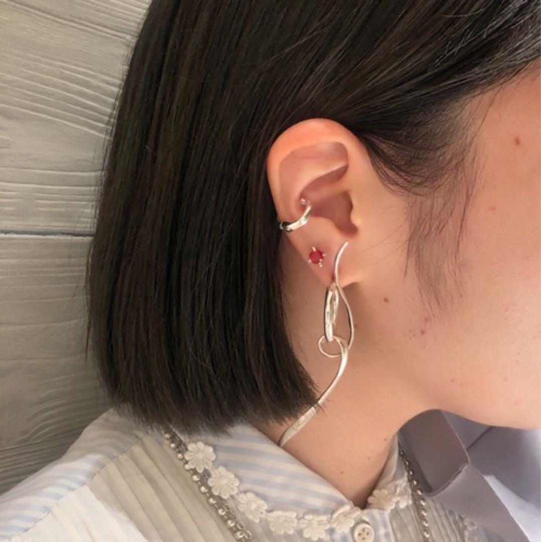 e.m. シルバー ボリューム　ピアス片耳用