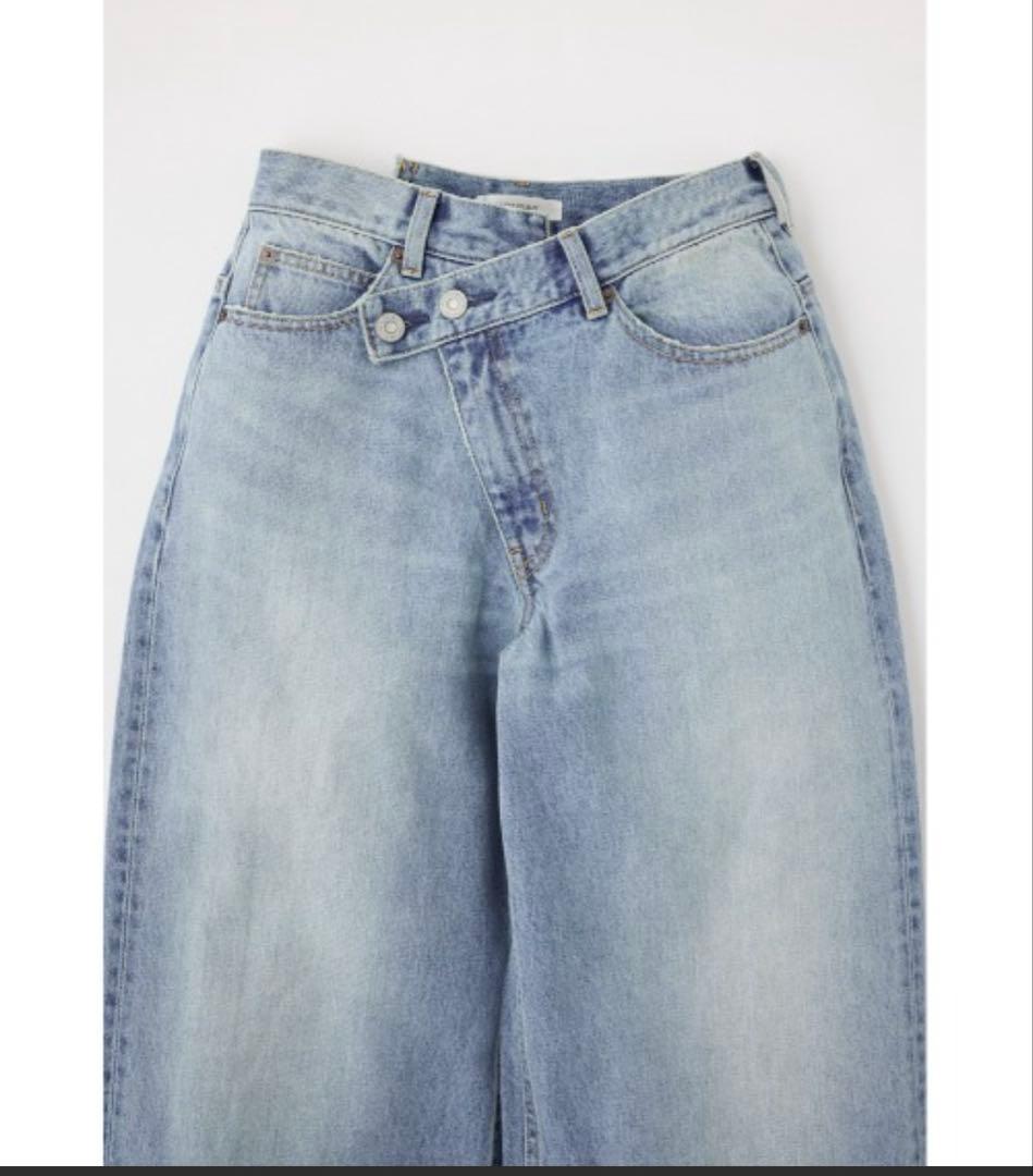 moussy クロスウエストワイドストレート