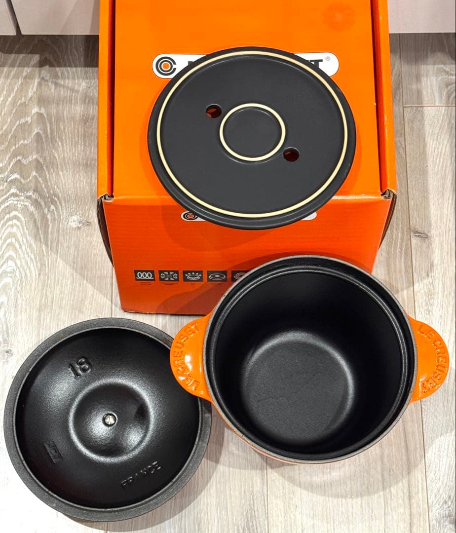 【美品】 ルクルーゼ ココット エブリィ 18cm インナーリッド付 2点セット