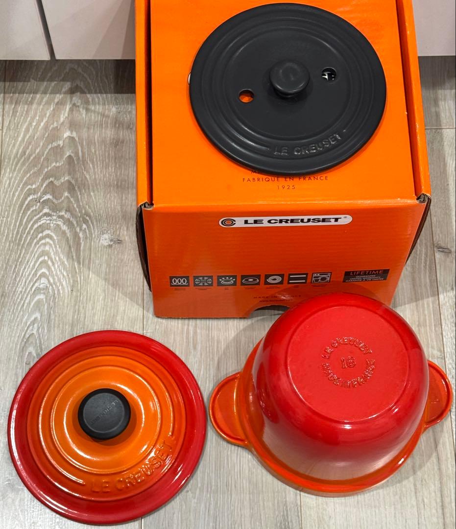 【美品】 ルクルーゼ ココット エブリィ 18cm インナーリッド付 2点セット