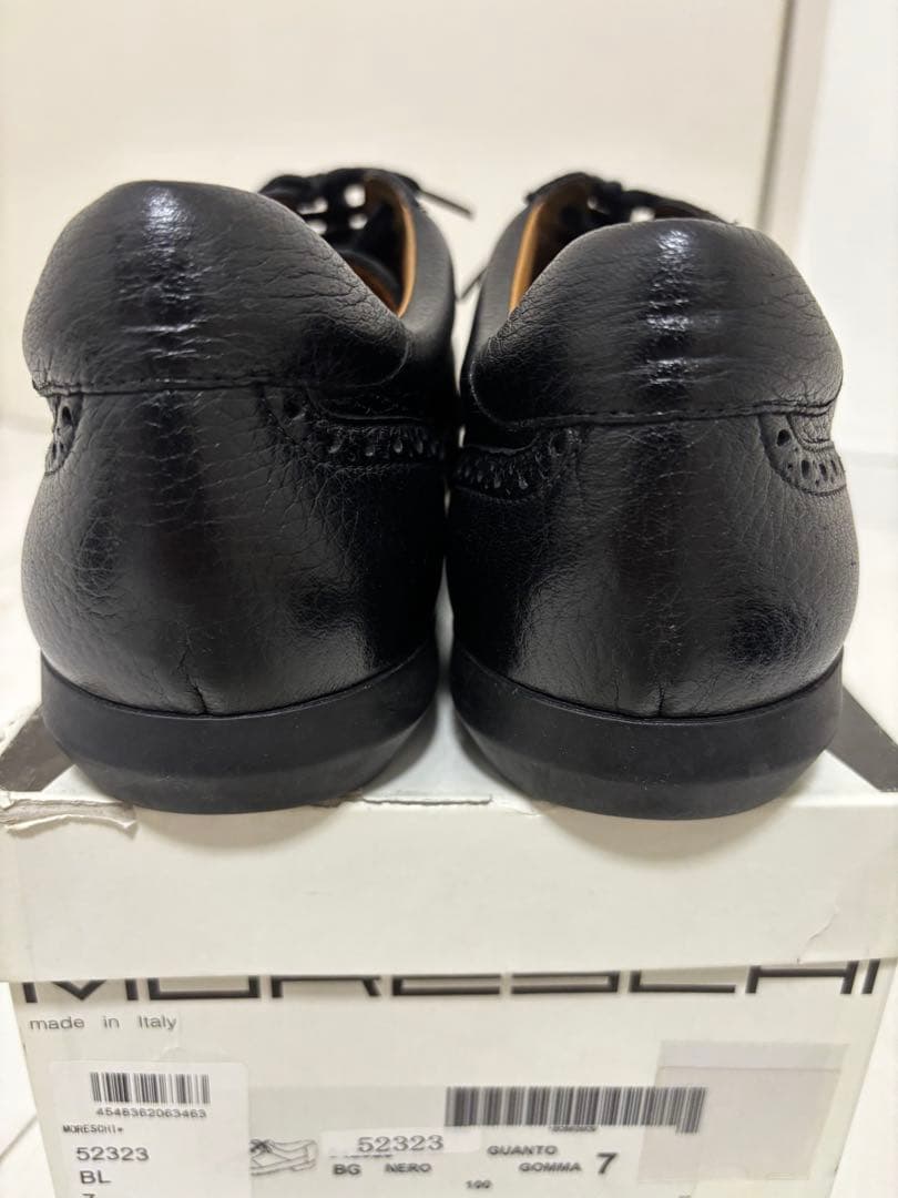 SATOSHI :Moreschi モレスキー ブラック レザースニーカー
