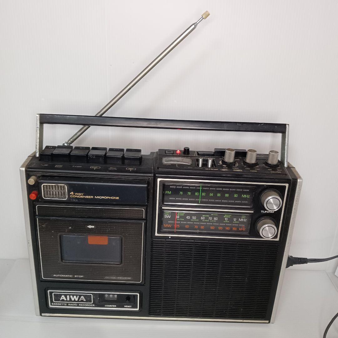 aiwa ラジオカセットレコーダー TPR-301昭和レトロ　コード　マイク付き