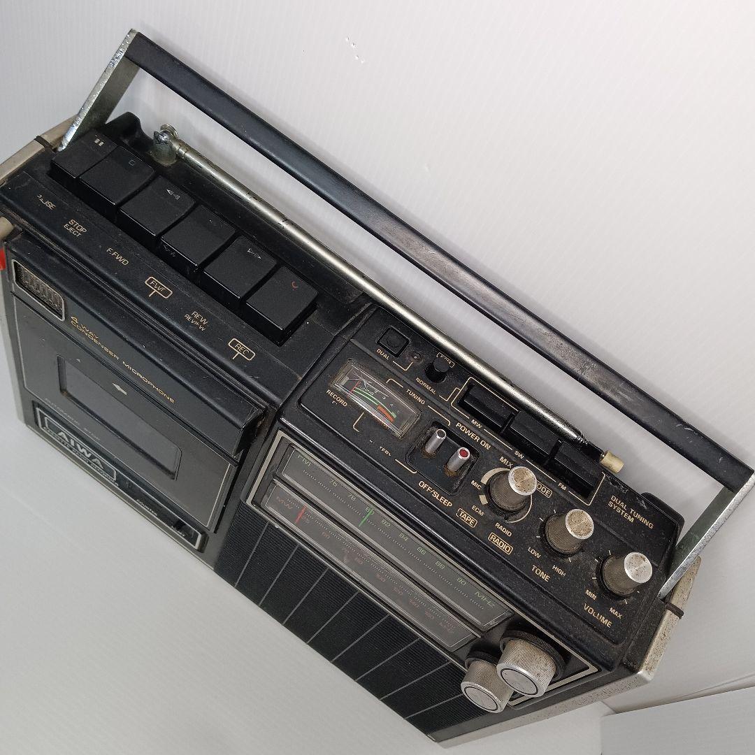 aiwa ラジオカセットレコーダー TPR-301昭和レトロ　コード　マイク付き