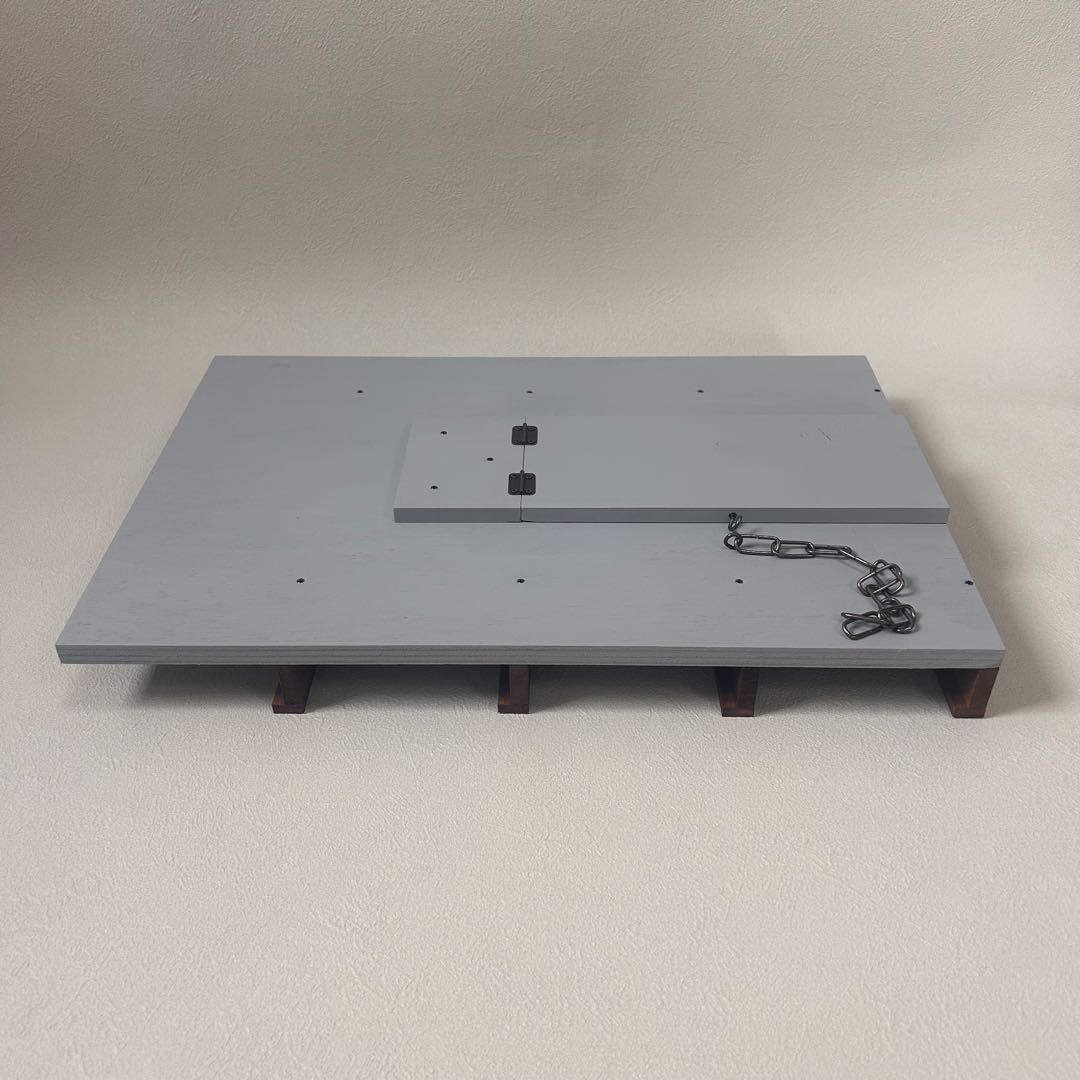 【nino】折り畳みディスプレイスタンド アッシュグレー×ウォールナット