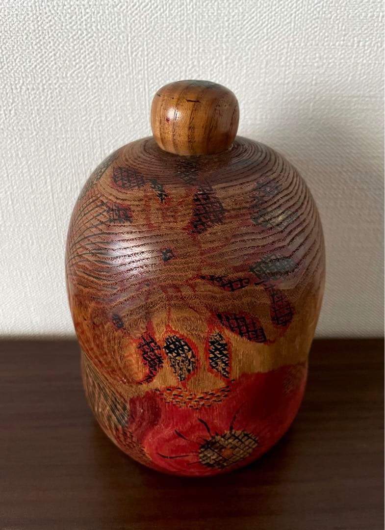 石原 日出男 Hideo 創作 こけし Kokushi doll 木製 人形