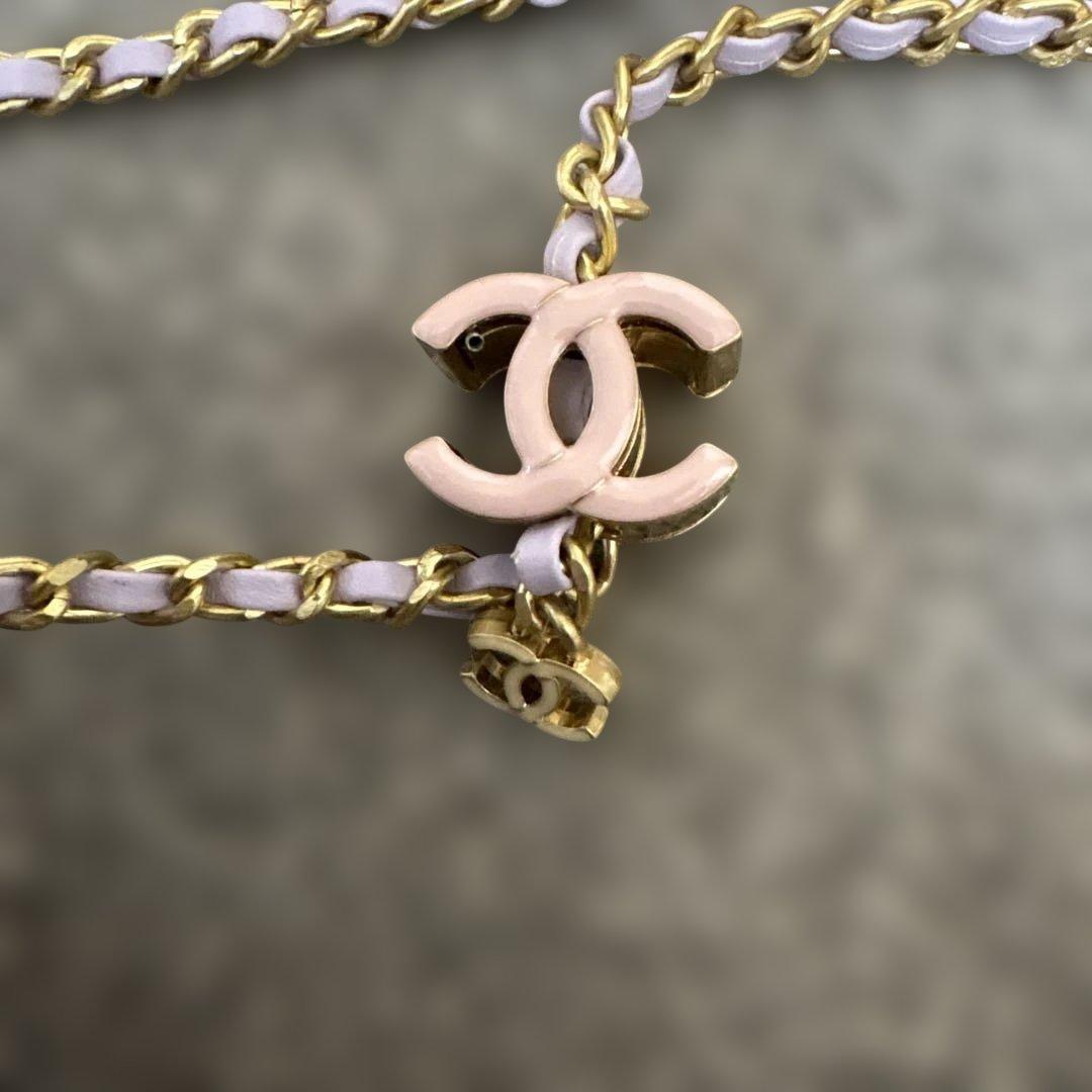 CHANEL 薄紫 キルティング ショルダーバッグ ノベルティ