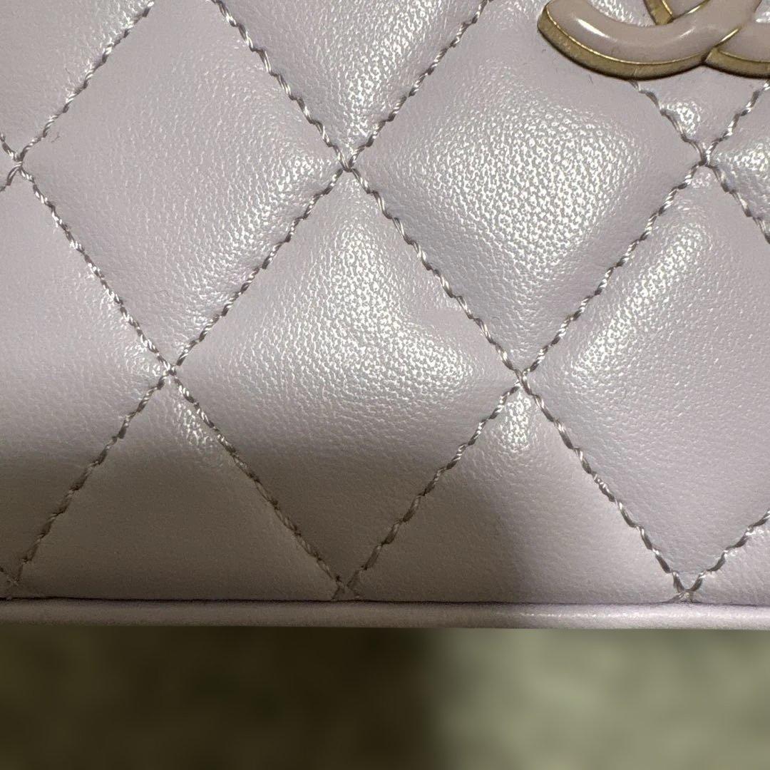 CHANEL 薄紫 キルティング ショルダーバッグ ノベルティ
