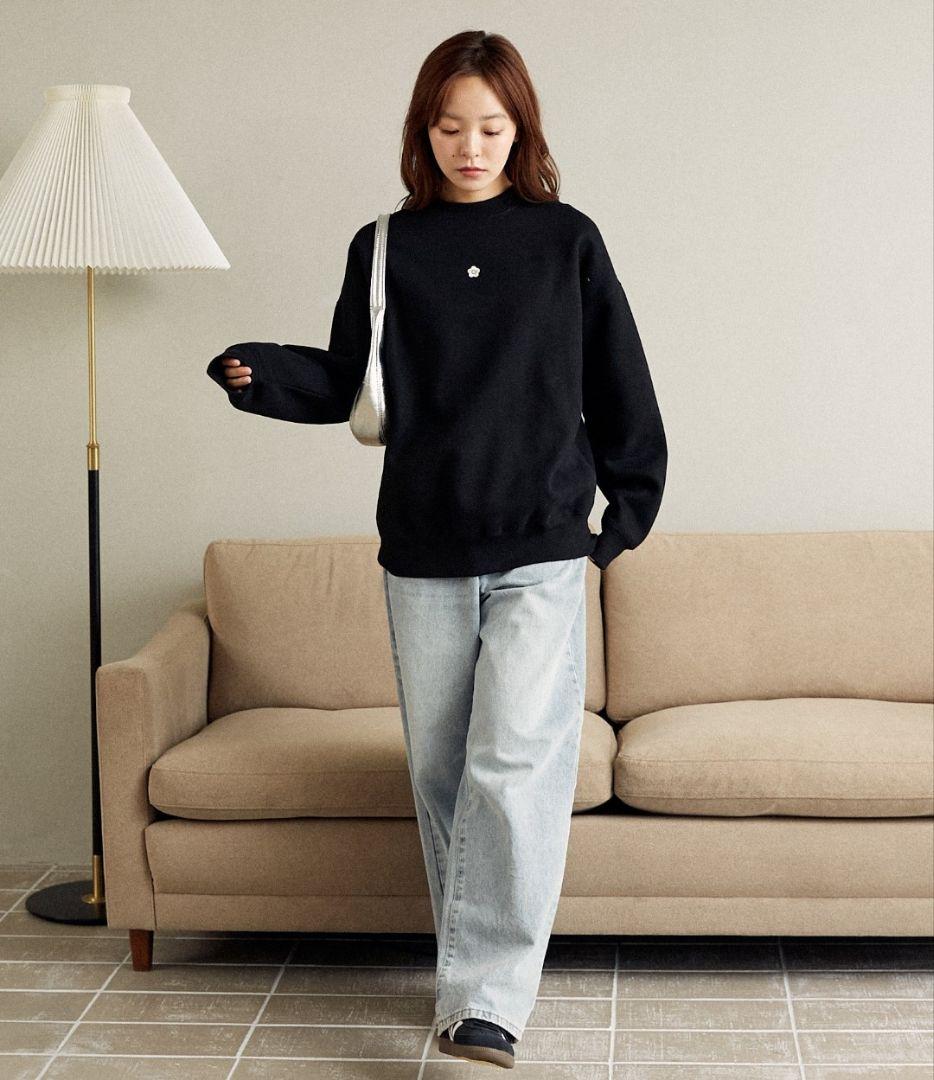 専用です　マリクワ　ロゴ刺繍 裏起毛スウェット　グレー・ブラック2点セット　新品