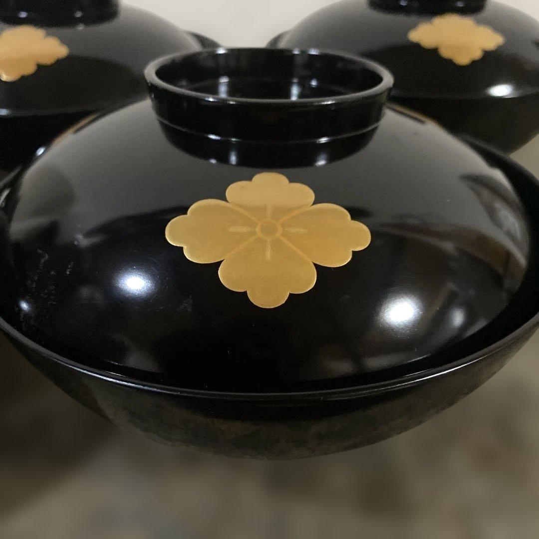 茶道具　輪島塗　煮物椀　懐石道具　5個　大振り