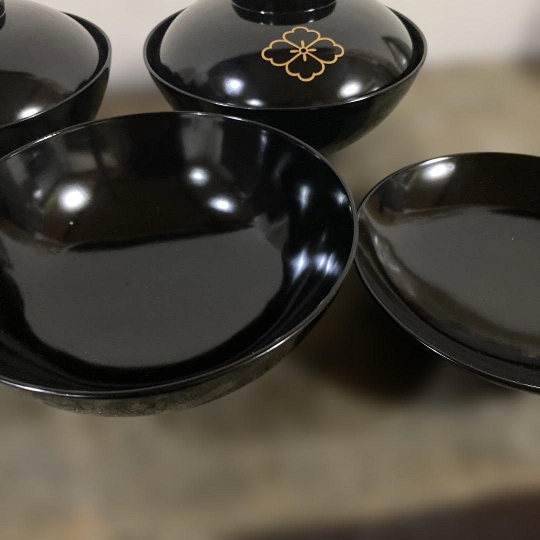 茶道具　輪島塗　煮物椀　懐石道具　5個　大振り