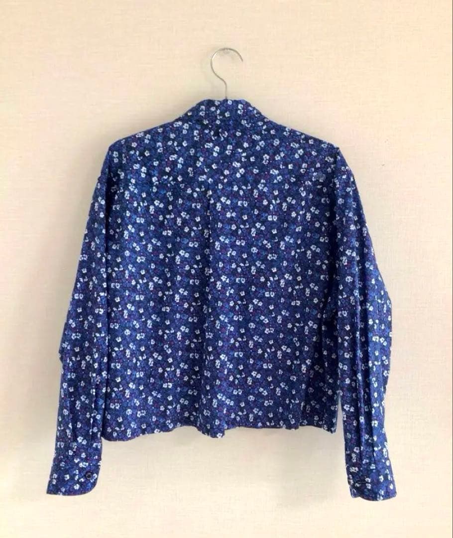 新品タグ付き ノースフェイスパープルレーベル フラワープリントクロップドシャツ