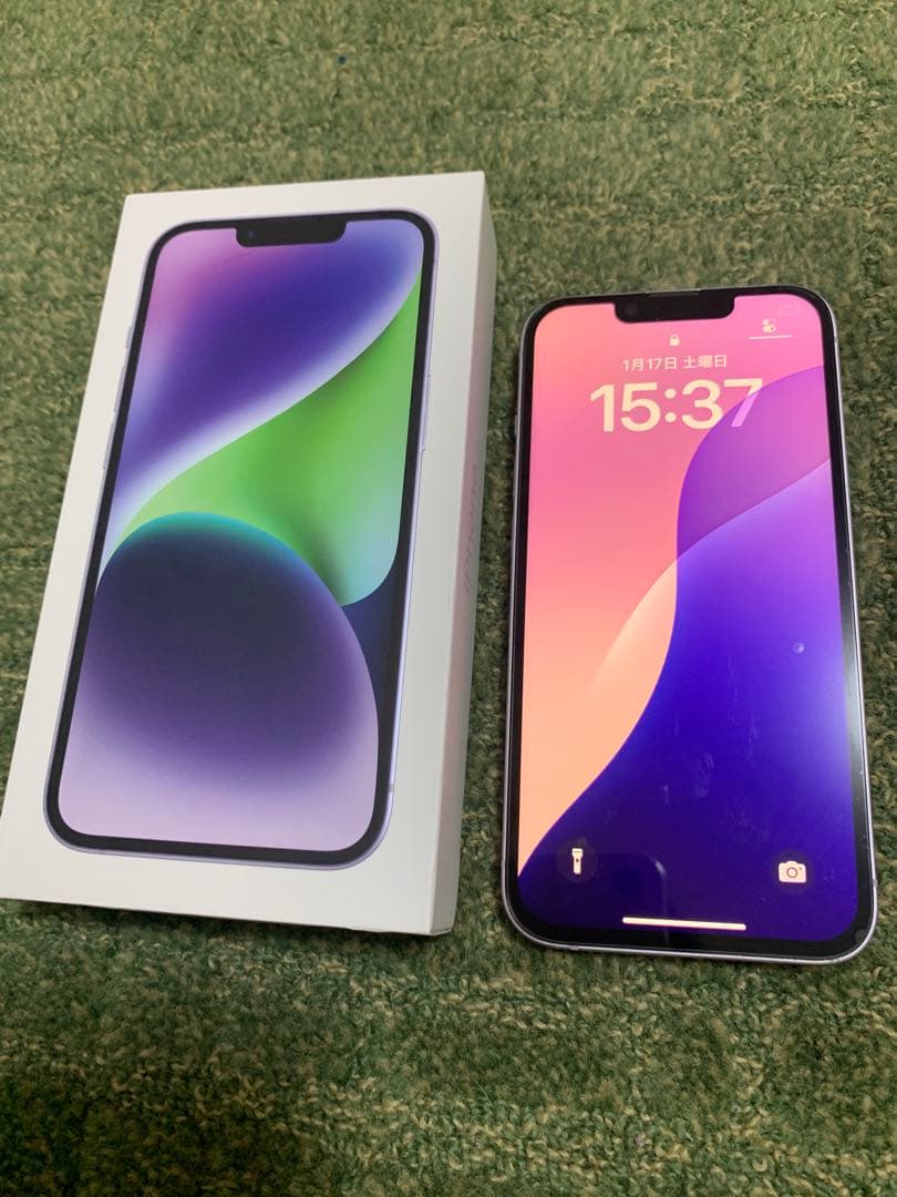 【ほぼ新品同様】iPhone 14 パープル128GB SIMフリー