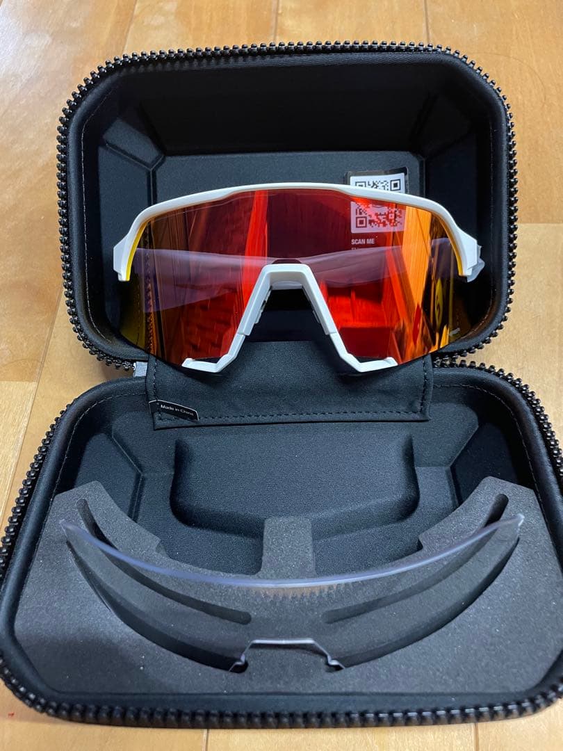 新品100%S3 Soft Tact White Redサングラスマラソン野球