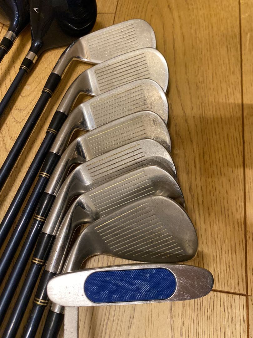 Newling ゴルフバッグ ネイビー初心者セット一式　新品ボール等付