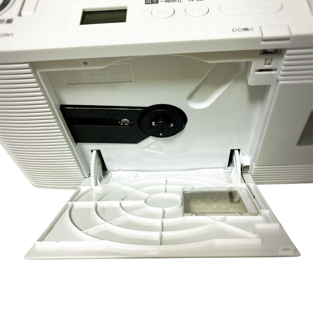 【2019年製】東芝 CDラジオカセットレコーダー TY-CDV1 W