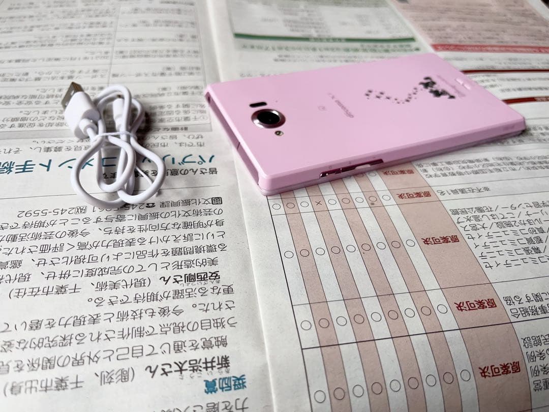 docomo ディズニーモバイル ピンク