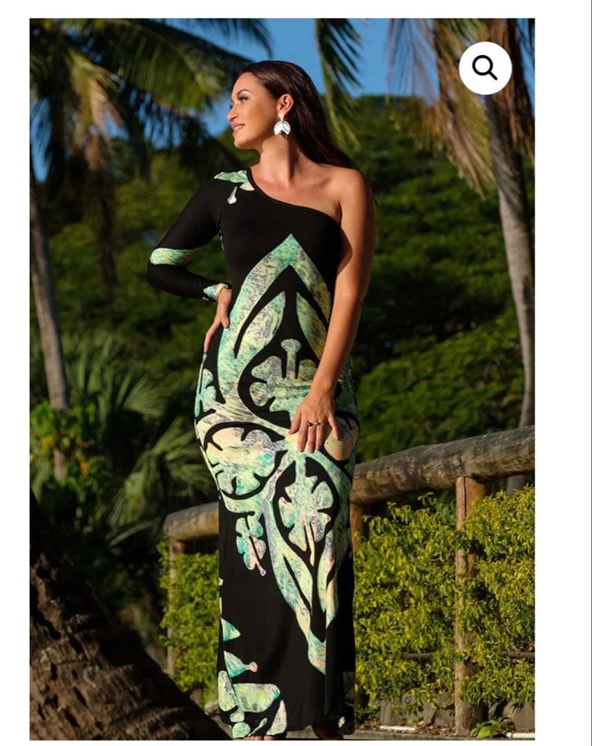 期間限定出品＊タヒチアートマオヒ ワンショルダードレス