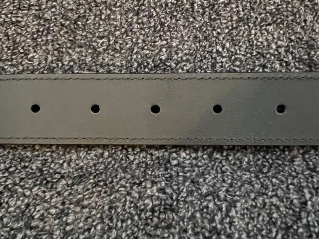 GUCCI ブラックレザー GGマーモント　ロゴ ベルト