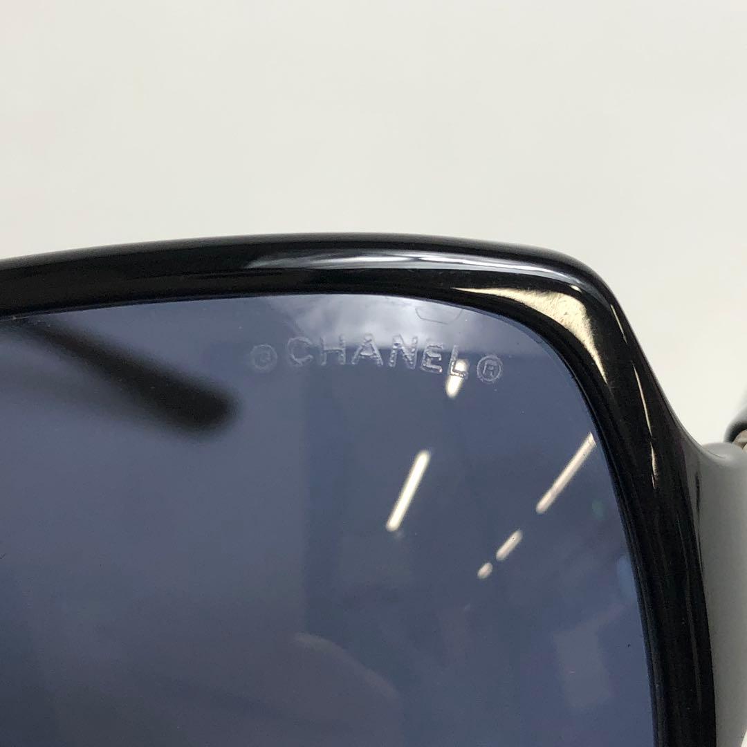 ★8F069 シャネル サングラス ココマーク シルバー金具 ブラック 黒