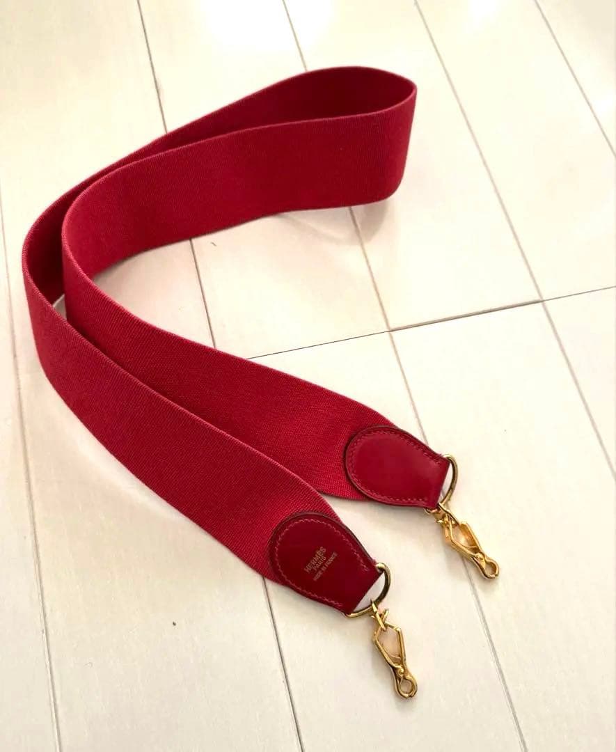 エルメス ショルダー ストラップ バンドリエール レッド HERMES