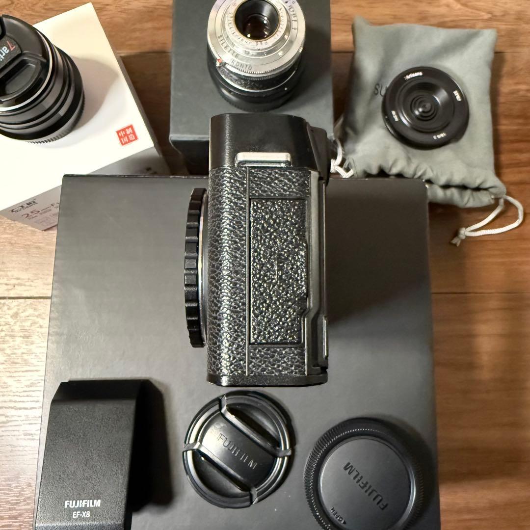 【美品】X-E4 FUJIFILM 本体BLK+レンズ4種+付属品多数