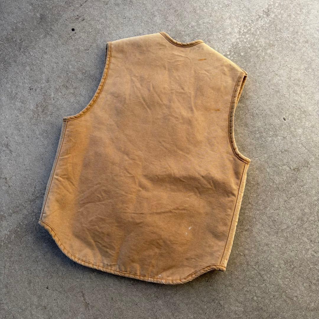 最初期 70's Carhartt ダッグ 裏ボア ベスト 鬼フェード