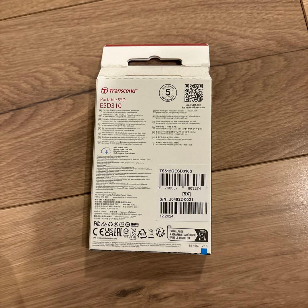 外付けハードディスク・ドライブ Transcend ESD310 512GB