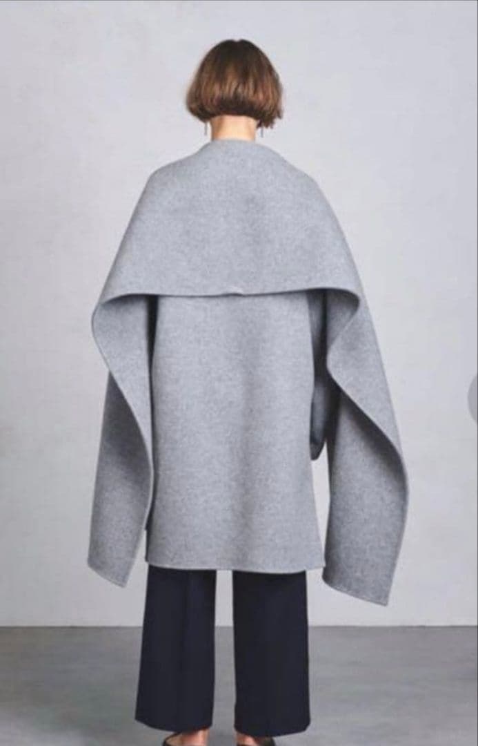 HYKE DOUBLE FACE COAT+SCALF ハイクスカーフ付きコート