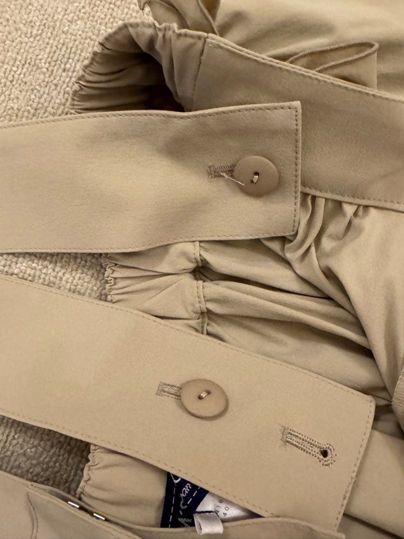 新品•未使用品　エムズグレーシー　リボン付きワイドパンツ　ベージュ