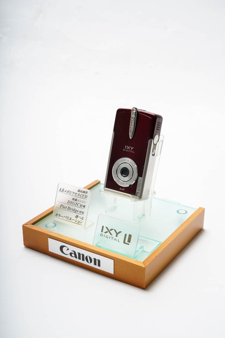 Canon　デジカメ　IXY　モックアップ6色+展示台