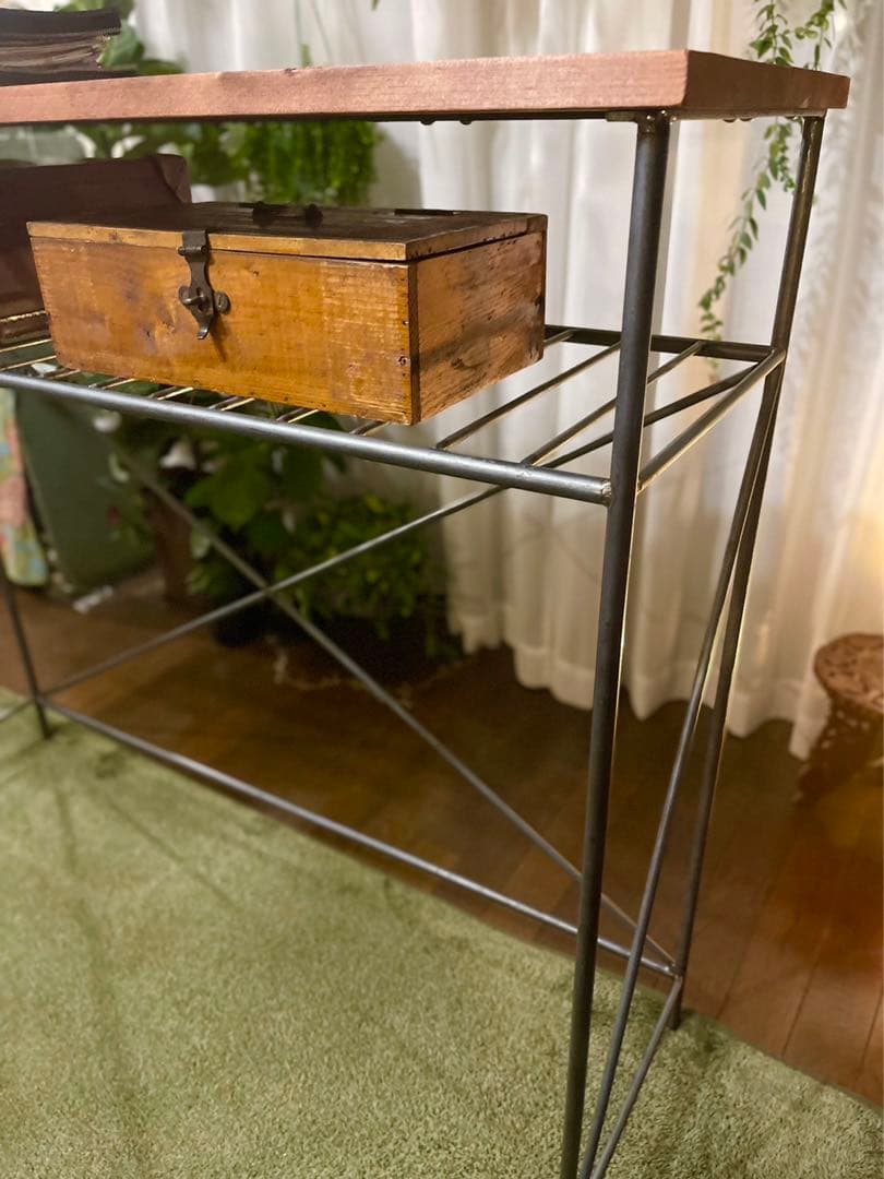 デスク　テーブル　カウンターラック　アイアン家具　ハンドメイド　オーダーメイド