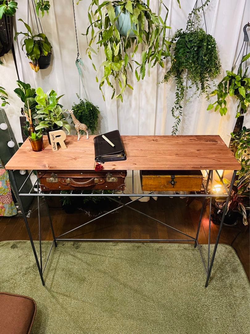 デスク　テーブル　カウンターラック　アイアン家具　ハンドメイド　オーダーメイド