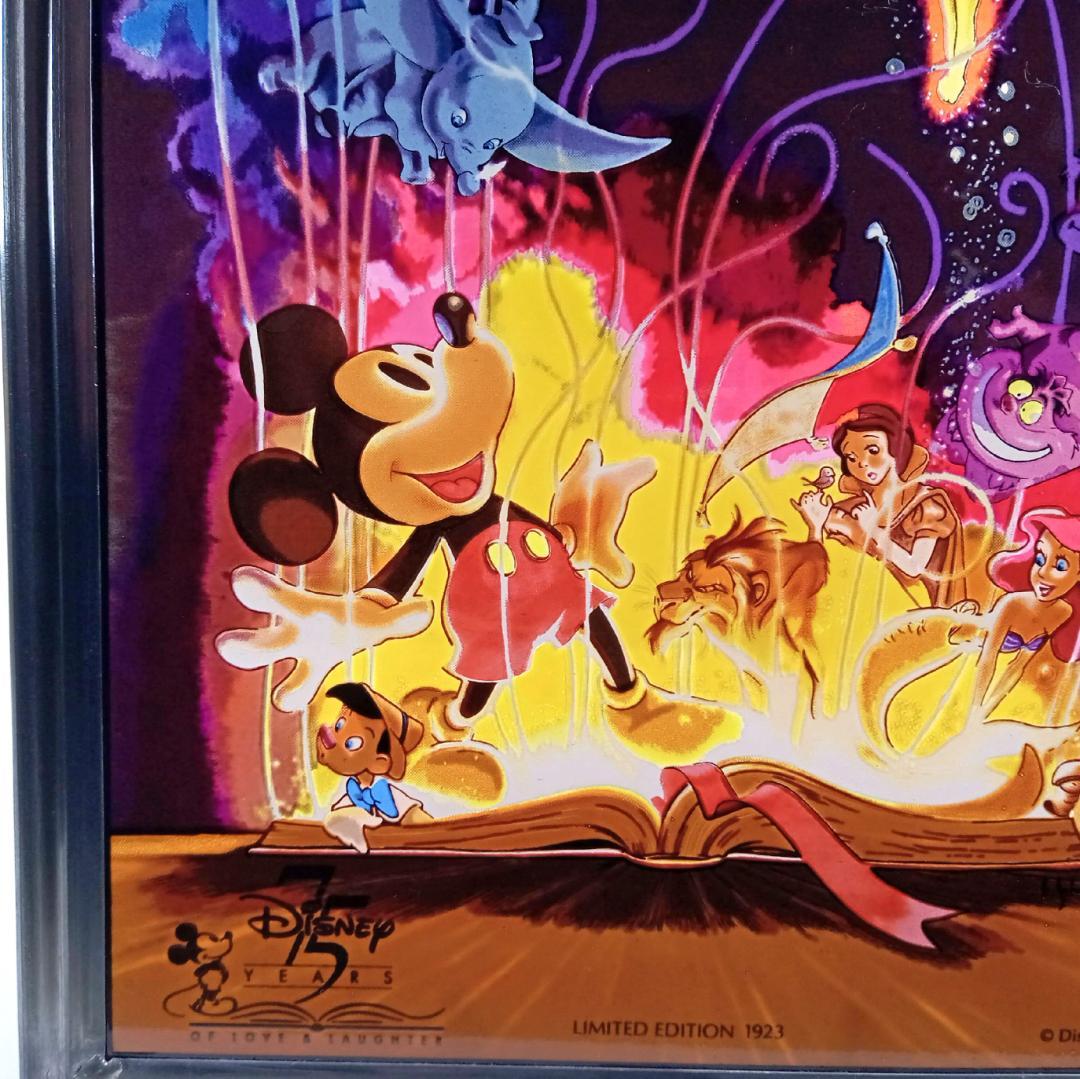 新品ディズニー社 創立75周年ミッキー ステンドグラス グラスマスターズ社