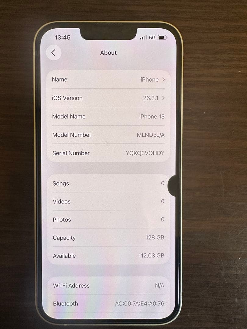 SIMフリー iPhone13 128GB スターライト ジャンク ロックOFF