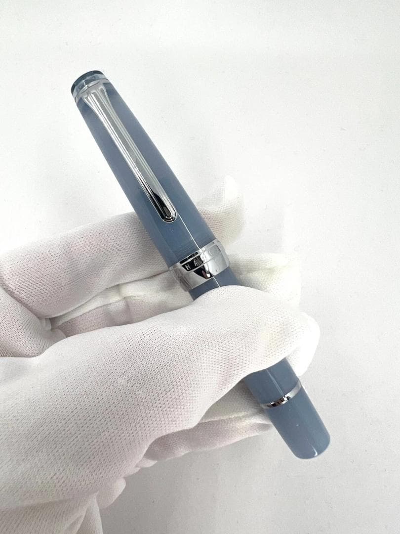 八文字屋 銀山スノーグレー パルム 万年筆 M 中字