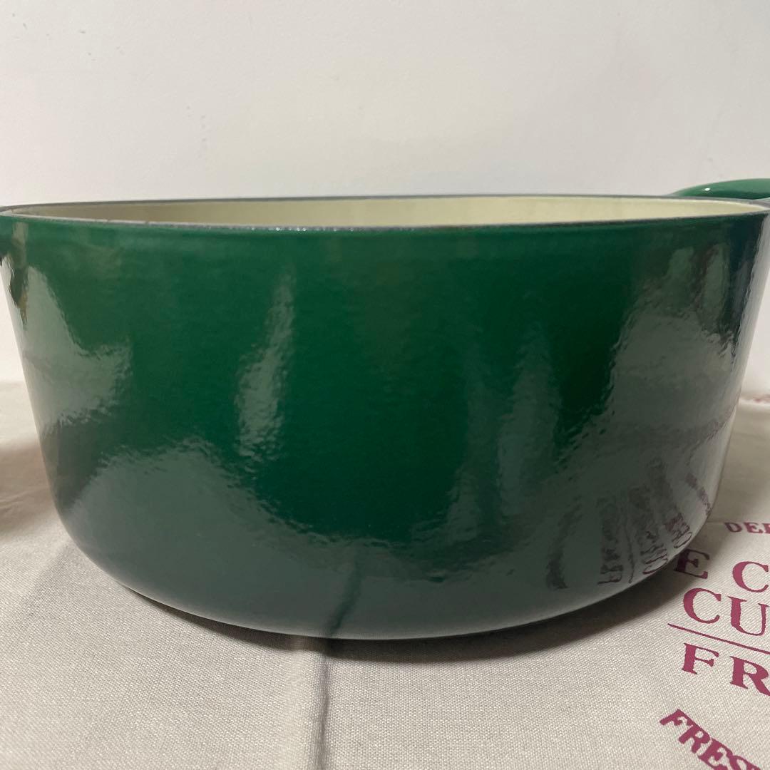 《希少》ルクルーゼ 24cm 希少 カクタスグリーン ココットロンド