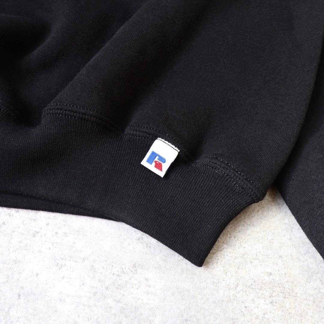 デッドストック ブラック 90s Russell ラッセル スウェット XL無地