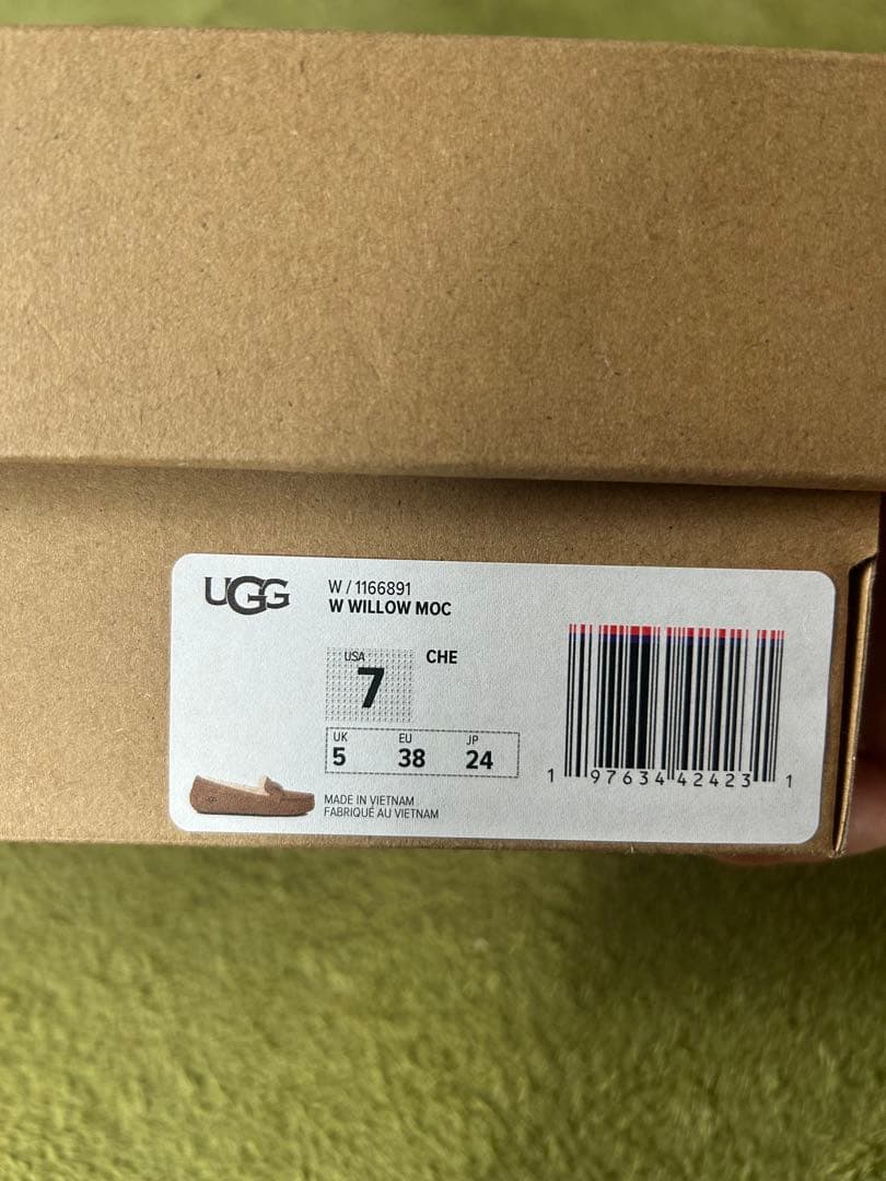 UGG ブラウン モカシン　24cm Willow Moc（ウィロー モック）