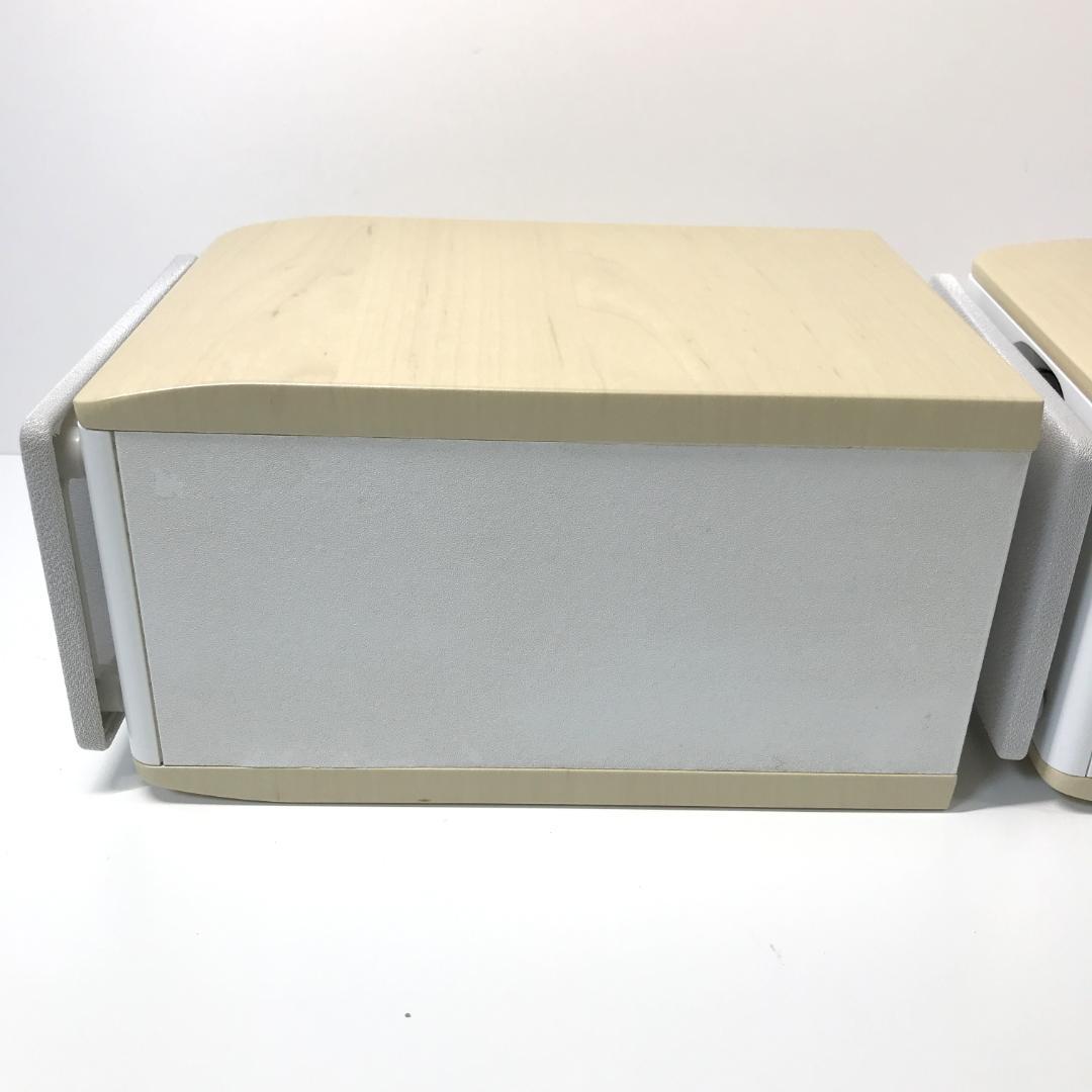 【美品】JVC ウッドコーンスピーカー SP-EXS1 ペア ホワイトウッド