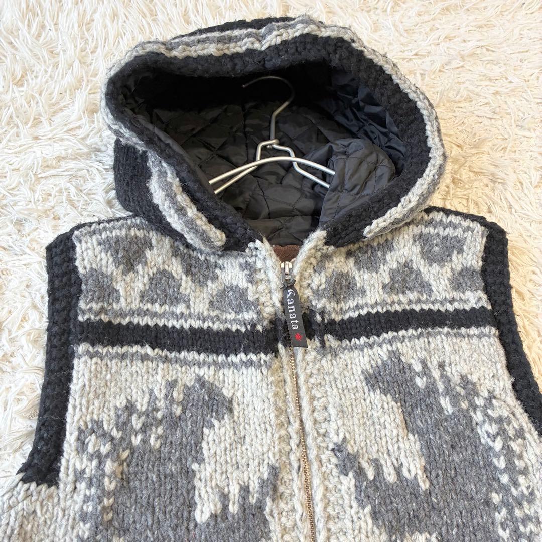 BACK BONE × Kanata フード付 カウチン 肉厚 ベスト