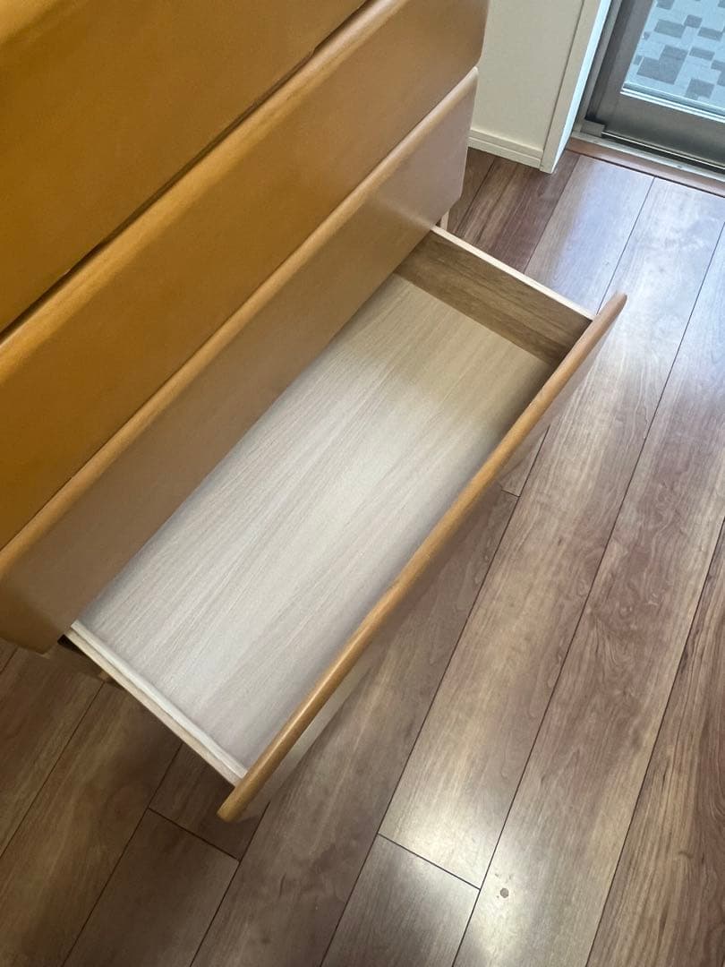 ナチュラルウッド 6段チェスト ニトリ ペルレ