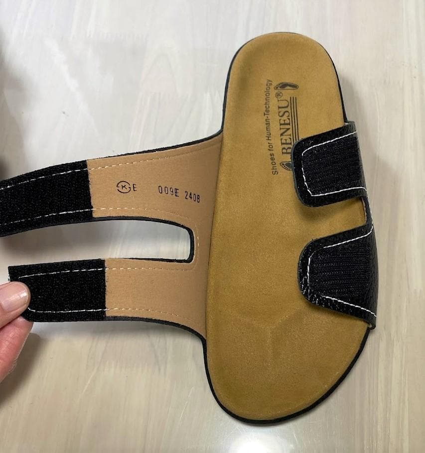 新品 25㎝ 009B ベネッシュ BENESU 外履きサンダル 黒 ベネシュ