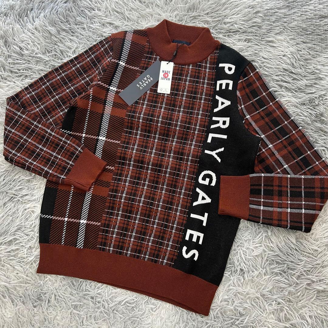 新品　パーリーゲイツ　セットアップ　モックネック　ニット　セーター　スカート　1