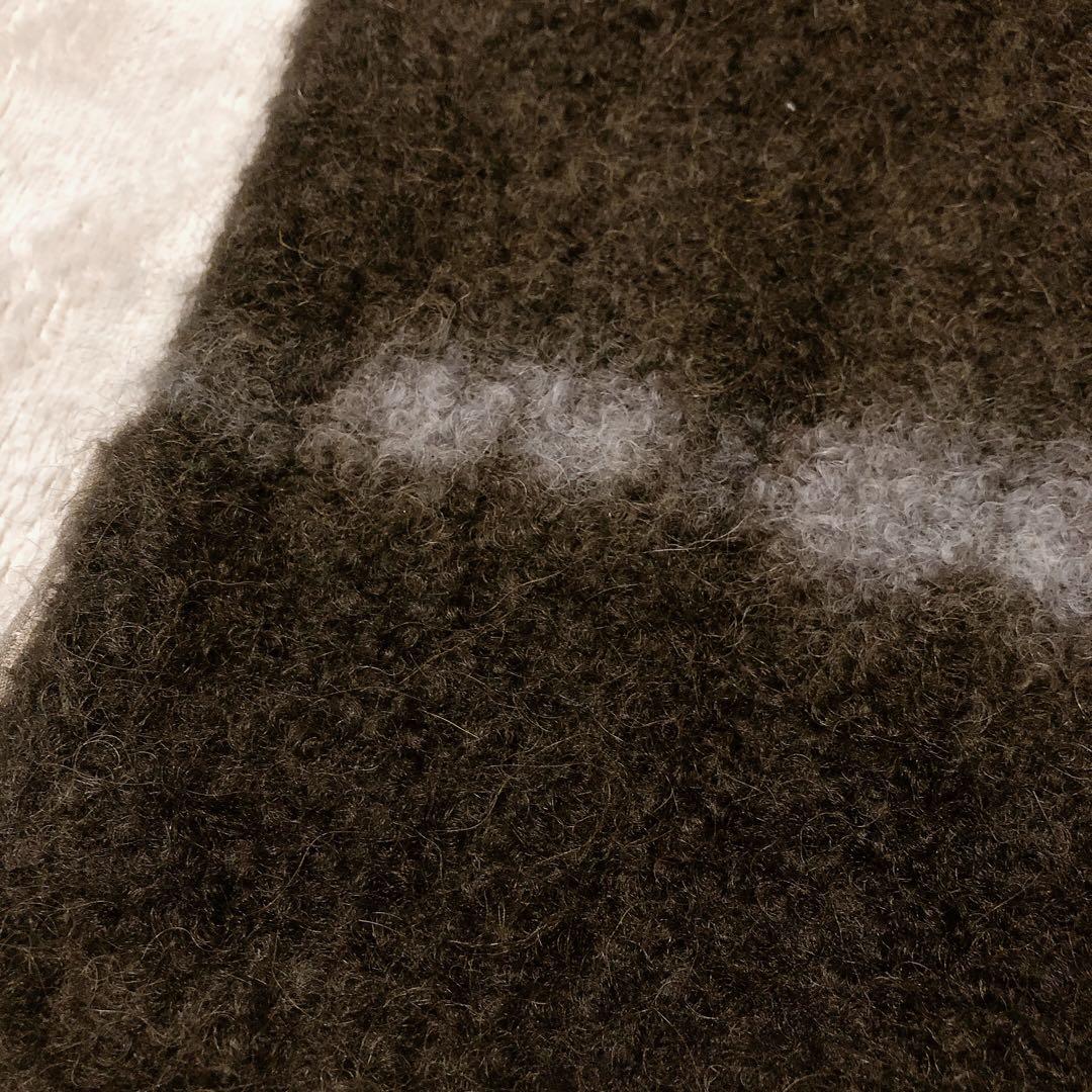 suzusan アルパカ クッションカバー ブラック　グレー