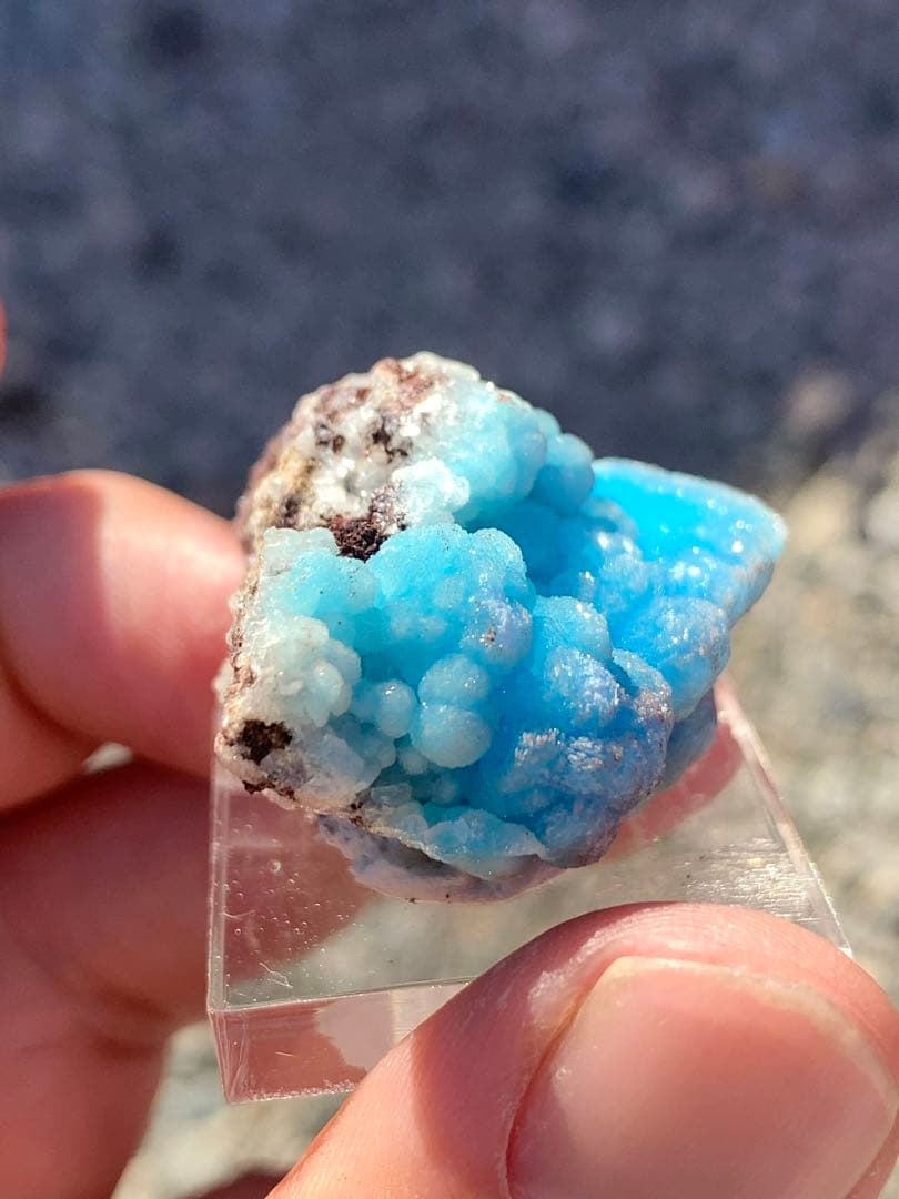 ブルーヘミモルファイト 結晶　コンゴ　発色抜 群　透け感良好　鉱物標本6