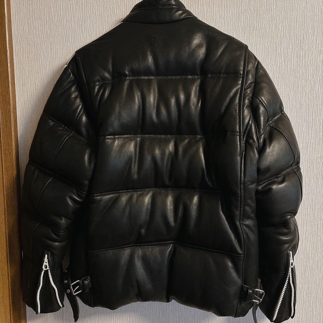 Schott(ラムレザーモーターサイクルダウンジャケット L)