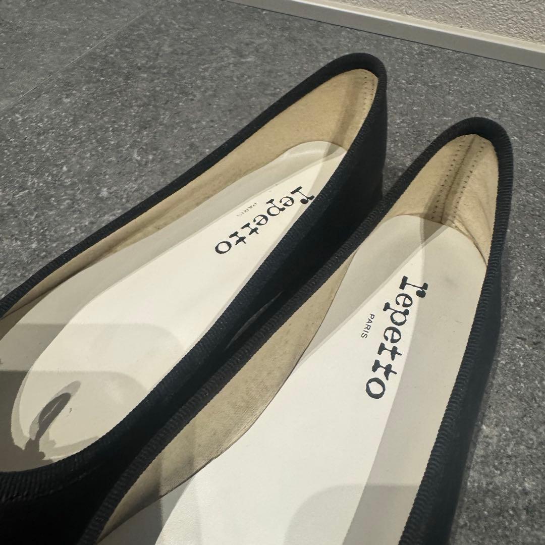 美品Repetto ブラック バレエシューズ23.5〜24㎝