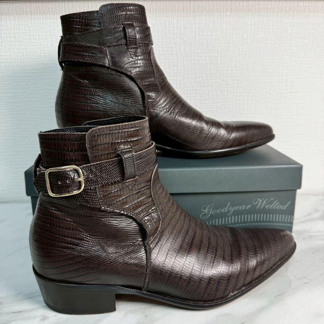 Paul Smith ジョッパーブーツ リザード ブラウン サイズ6