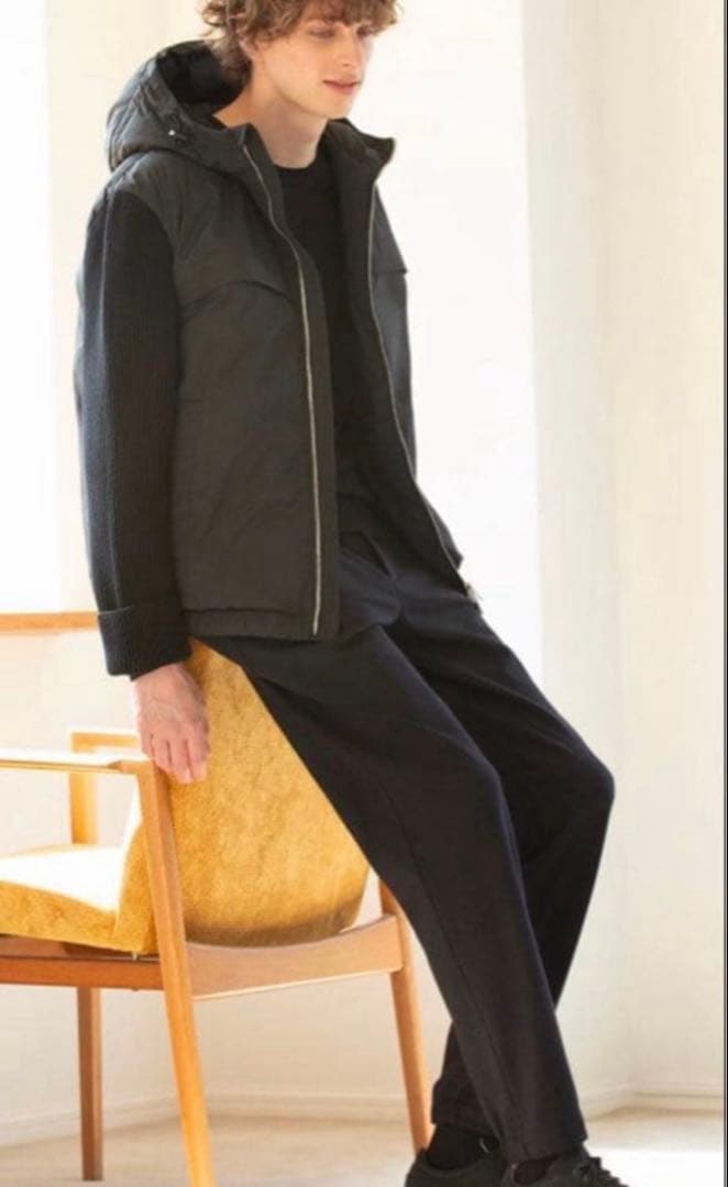 【極美品】セオリー　ダウンジャケット　ハイブリッドダウン　アウター　黒　メンズ